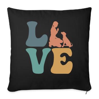 Dog Trainer Dog Training - Sofa pillowcase 17,3'' x 17,3'' (45 x 45 cm) - black - Front