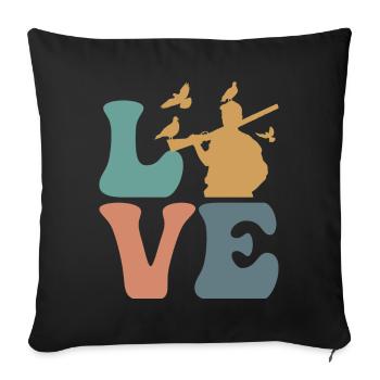 Chasseurs de pigeons Chasse aux pigeons - Housse de coussin décorative 45 x 45 cm - noir - Devant