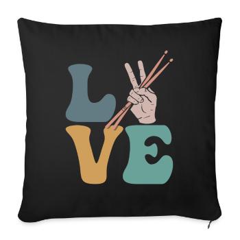 Drummers Drums Drums - Sofa pillowcase 17,3'' x 17,3'' (45 x 45 cm) - black - Front