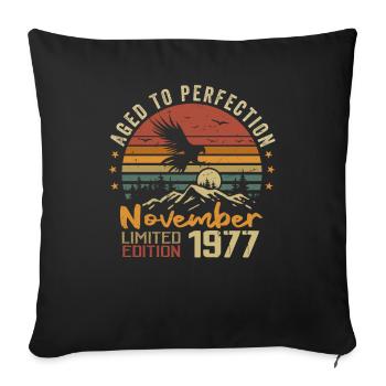 The legends were born in November 1977 - 1977 - Sofa pillowcase 17,3'' x 17,3'' (45 x 45 cm) - black - Front