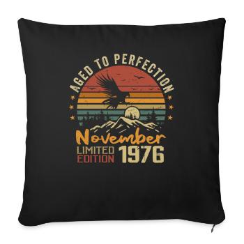 The legends were born in November 1976 - 1976 - Sofa pillowcase 17,3'' x 17,3'' (45 x 45 cm) - black - Front