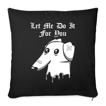 Drôle Barzoi Chien Meme Goth - Housse de coussin décorative 45 x 45 cm - noir - Devant