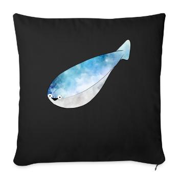 Funny Sacabambaspis Fish Meme Watercolor - Sofa pillowcase 17,3'' x 17,3'' (45 x 45 cm) - black - Front