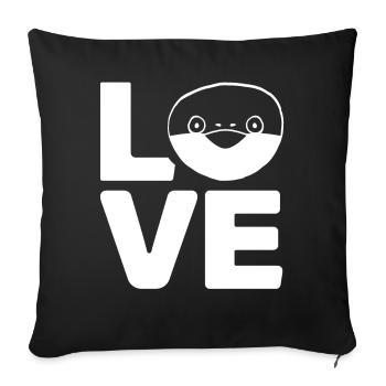 Drôle de poisson Sacabambaspi Meme - Housse de coussin décorative 45 x 45 cm - noir - Devant