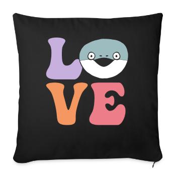 Drôle de poisson Sacabambaspi Meme - Housse de coussin décorative 45 x 45 cm - noir - Devant