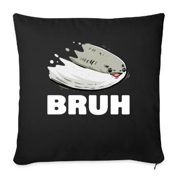 Drôle de poisson Sacabambaspi Meme - Housse de coussin décorative 45 x 45 cm - noir - Devant