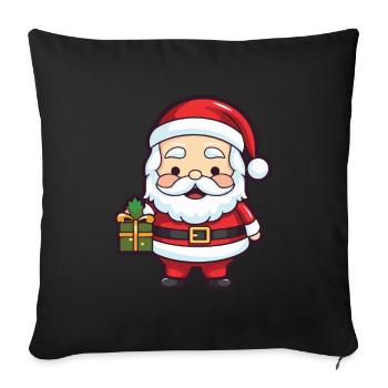 Père Noël Père Noël - Housse de coussin décorative 45 x 45 cm - noir - Devant