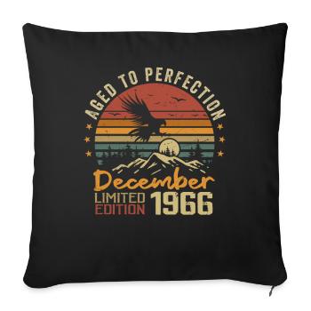Les Légendes Sont Nées En Décembre 1966 - 1966 - Housse de coussin décorative 45 x 45 cm - noir - Devant