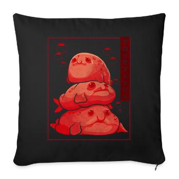 Soft Grunge Goth Blobfish - Sofa pillowcase 17,3'' x 17,3'' (45 x 45 cm) - black - Front