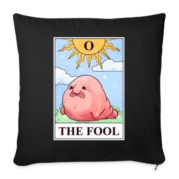 Carte de Tarot Blobfish - Housse de coussin décorative 45 x 45 cm - noir - Devant