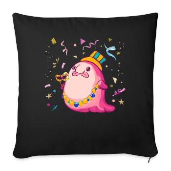 Kawaii Blobfish Carnival - Sofa pillowcase 17,3'' x 17,3'' (45 x 45 cm) - black - Front