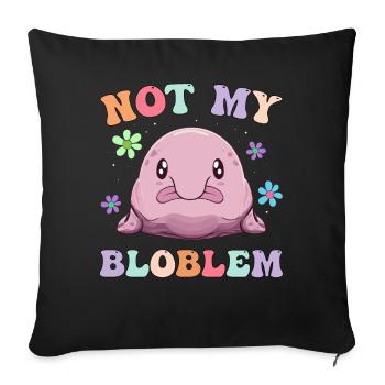 Groovy Blobfish - Sofa pillowcase 17,3'' x 17,3'' (45 x 45 cm) - black - Front