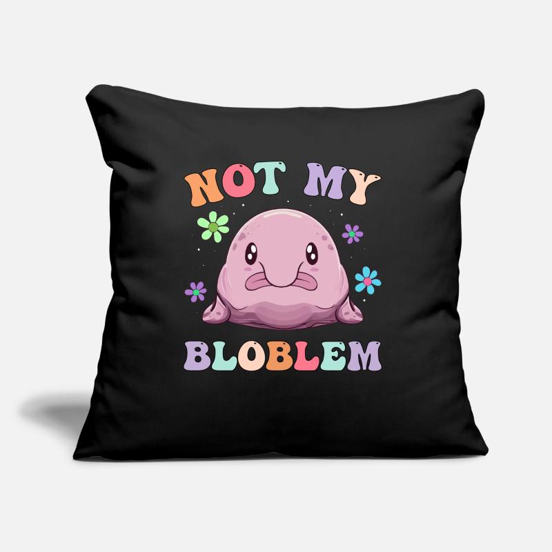 Groovy Blobfish Housse de coussin décorative 45 x 45 cm