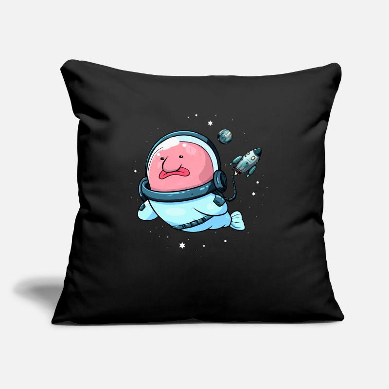 Drôle Blob Poisson Astronaute De L’espace Housse de coussin décorative 45 x 45 cm