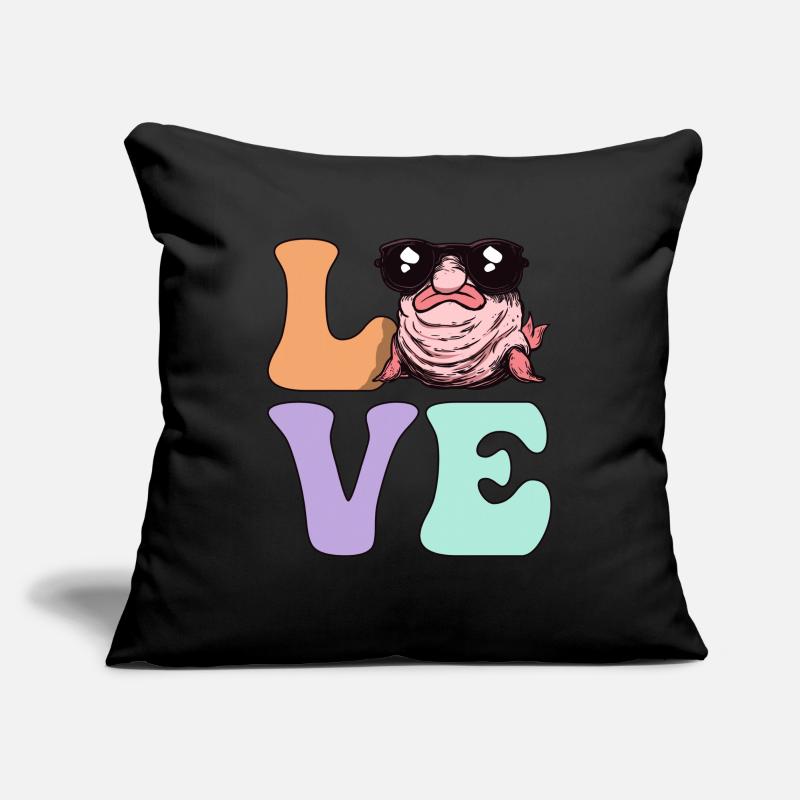 Groovy Blobfish Housse de coussin décorative 45 x 45 cm