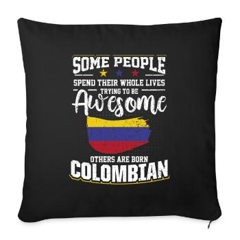 Awesome Colombian Colombian Flag Origin - Sofa pillowcase 17,3'' x 17,3'' (45 x 45 cm) - black - Front
