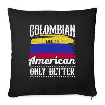 Colombien Amérique du Sud Pays d’origine Amérique latine - Housse de coussin décorative 45 x 45 cm - noir - Devant