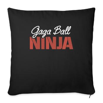 Gaga Ball Ninja Sport Terrain de jeu de sports de balle - Housse de coussin décorative 45 x 45 cm - noir - Devant