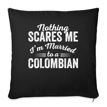 Colombie Marié Latino Latina Colombien - Housse de coussin décorative 45 x 45 cm - noir - Devant