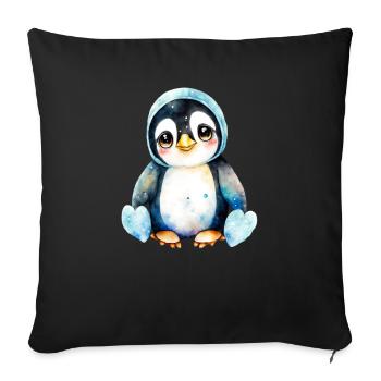 A Little Cute Baby Penguin Bird Penguins - Sofa pillowcase 17,3'' x 17,3'' (45 x 45 cm) - black - Front