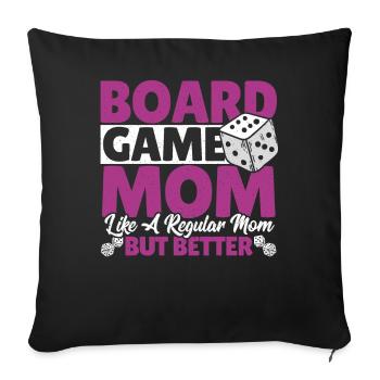 Board Games Game Board Gift - Sofa pillowcase 17,3'' x 17,3'' (45 x 45 cm) - black - Front