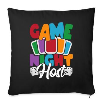 Board Games Game Board Gift - Sofa pillowcase 17,3'' x 17,3'' (45 x 45 cm) - black - Front