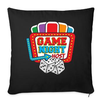 Board Games Game Board Gift - Sofa pillowcase 17,3'' x 17,3'' (45 x 45 cm) - black - Front