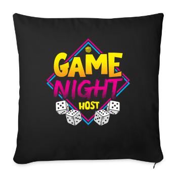 Board Games Game Board Gift - Sofa pillowcase 17,3'' x 17,3'' (45 x 45 cm) - black - Front