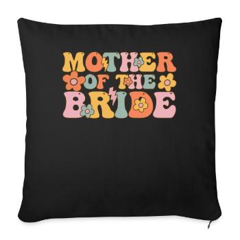 Groovy Bridal Shower Bachelorette - Housse de coussin décorative 45 x 45 cm - noir - Devant