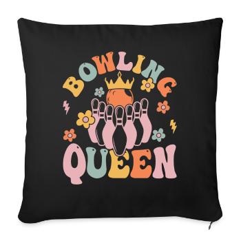 Groovy Bowling Fille Bowler - Housse de coussin décorative 45 x 45 cm - noir - Devant