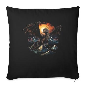 Dragon Role Playing Game Illustration Mythology - Sofa pillowcase 17,3'' x 17,3'' (45 x 45 cm) - black - Front
