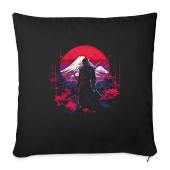 Japanese, Traditional, Mountain, Fuji, Japan, Geisha - Sofa pillowcase 17,3'' x 17,3'' (45 x 45 cm) - black - Front