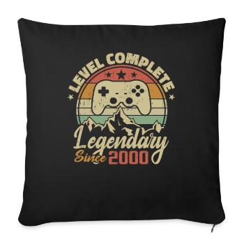 Cadeau D'anniversaire 2000 Niveau Complete - 2000 - Housse de coussin décorative 45 x 45 cm - noir - Devant