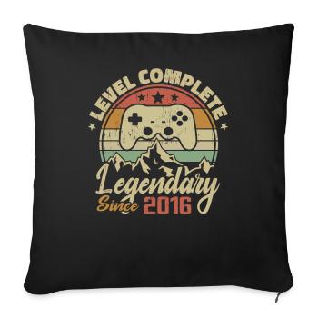 Cadeau D'anniversaire 2016 Niveau Complete - 2016 - Housse de coussin décorative 45 x 45 cm - noir - Devant