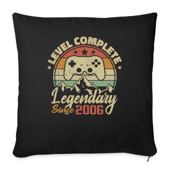 Cadeau D'anniversaire 2006 Niveau Complete - 2006 - Housse de coussin décorative 45 x 45 cm - noir - Devant