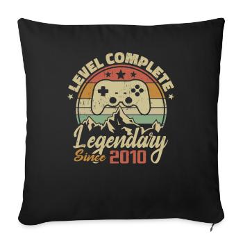 Cadeau D'anniversaire 2010 Niveau Complete - 2010 - Housse de coussin décorative 45 x 45 cm - noir - Devant