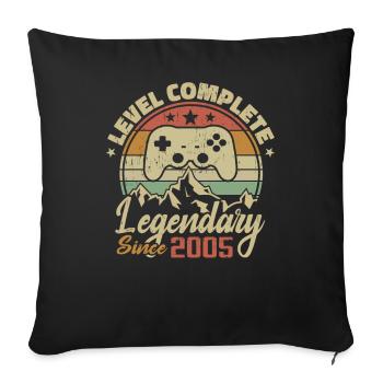 Cadeau D'anniversaire 2005 Niveau Complete - 2005 - Housse de coussin décorative 45 x 45 cm - noir - Devant