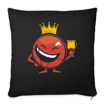 Bocce - Sofa pillowcase 17,3'' x 17,3'' (45 x 45 cm) - black - Front