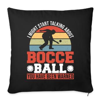 Bocce - Sofa pillowcase 17,3'' x 17,3'' (45 x 45 cm) - black - Front