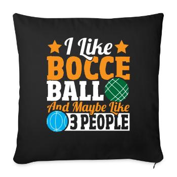 Bocce - Sofa pillowcase 17,3'' x 17,3'' (45 x 45 cm) - black - Front