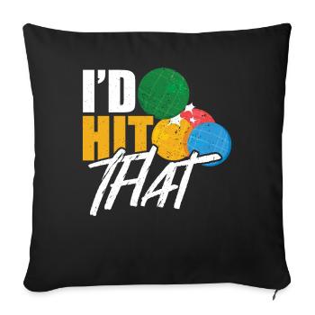 Bocce - Sofa pillowcase 17,3'' x 17,3'' (45 x 45 cm) - black - Front