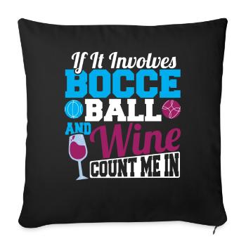 Bocce - Sofa pillowcase 17,3'' x 17,3'' (45 x 45 cm) - black - Front