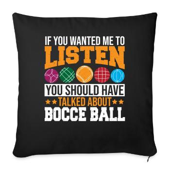 Bocce - Sofa pillowcase 17,3'' x 17,3'' (45 x 45 cm) - black - Front