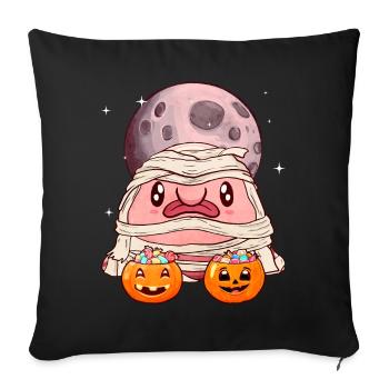 Kawaii Halloween Blobfish Mummy Pumpkin - Sofa pillowcase 17,3'' x 17,3'' (45 x 45 cm) - black - Front