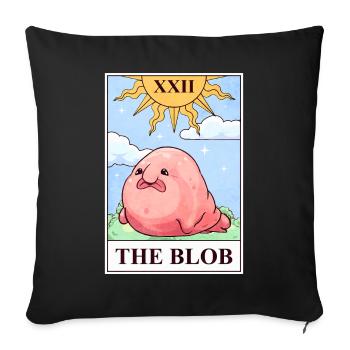 Carte de tarot Blobfish - Housse de coussin décorative 45 x 45 cm - noir - Devant