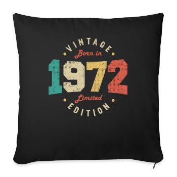 Vintage 1972 Original 1972 Retro Birthday 1972 - Sofa pillowcase 17,3'' x 17,3'' (45 x 45 cm) - black - Front