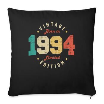 Vintage 1994 Original 1994 Retro Anniversary 1994 - Sofa pillowcase 17,3'' x 17,3'' (45 x 45 cm) - black - Front