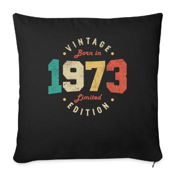 Vintage 1973 Original 1973 Retro Birthday 1973 - Sofa pillowcase 17,3'' x 17,3'' (45 x 45 cm) - black - Front