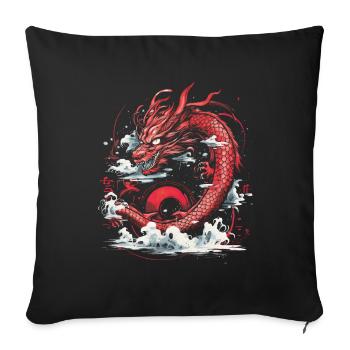 Japanese Tattoo China Mythology - Sofa pillowcase 17,3'' x 17,3'' (45 x 45 cm) - black - Front