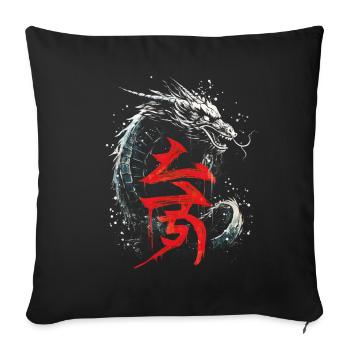 Japanese Tattoo China Mythology - Sofa pillowcase 17,3'' x 17,3'' (45 x 45 cm) - black - Front